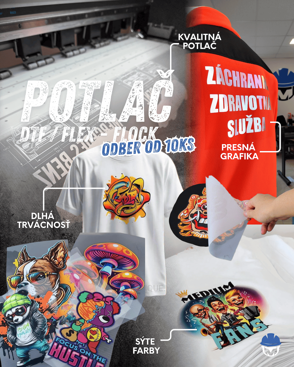 DTF potlač textilu