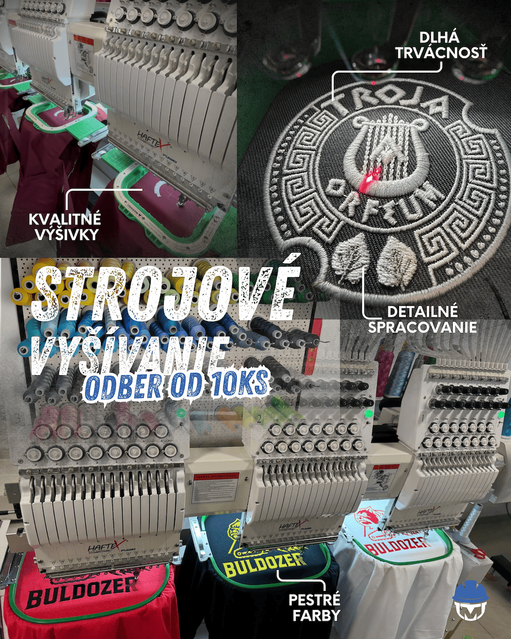 Strojové vyšívanie textilu