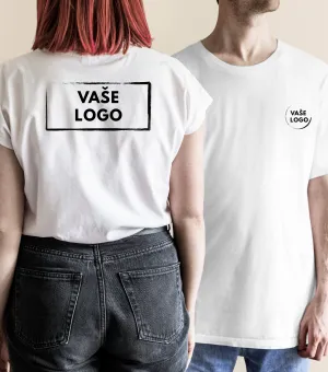 Pánske tričko s vlastným logom 10x10 a 30x20cm