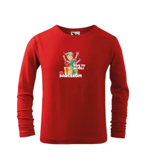 Vianočné detské tričko s potlačou- Detský škriatok/dlhý rukáv