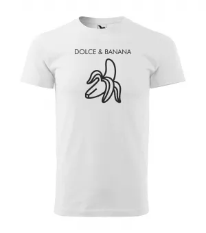 Vtipné pánske tričko s potlačou-Dolce a banana