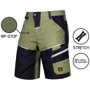 Pánske pracovné elastické šortky Lander-khaki