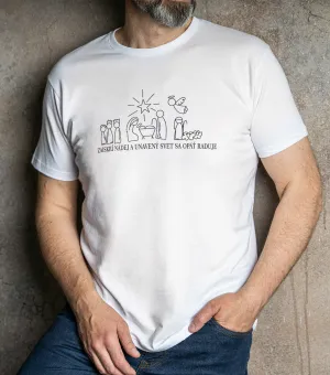 Pánske tričko s potlačou- Iskrivá nádej betlehem