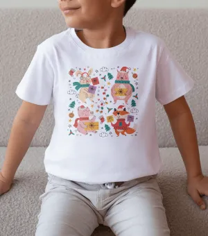 Vianočné detské tričko s potlačou- Vianočné zvieratká