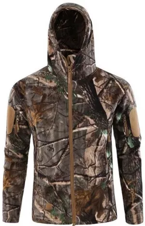 Poľovnícka fleecová bunda kamufláž