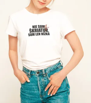 Vianočné dámske tričko s potlačou- Nie som škriatok...