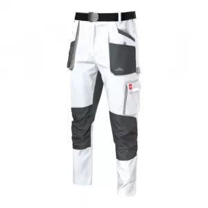 Pracovné montérkové nohavice- Classic stretch white