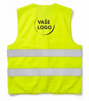 Reflexná vesta s vlastným logom na chrbte do 30 × 20 cm