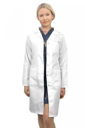 Zdravotnícky plášť biely dlhý rukáv