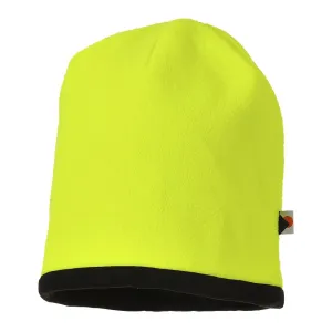 Obojstranná pracovná flísová čiapka Hi-Vis
