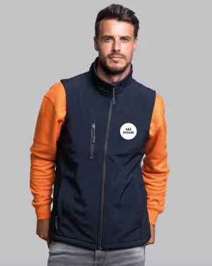 Softshellová vesta s vlastným logom 10x10cm