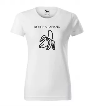 Vtipné dámske tričko s potlačou-Dolce a banana