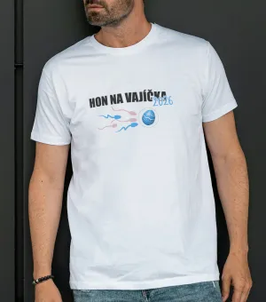 Zábavné pánske tričko s potlačou- Hon na vajíčka